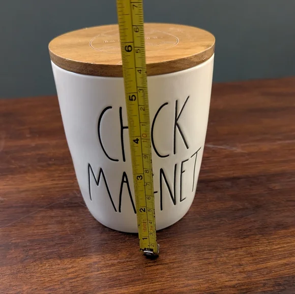 Rae Dunn White Ceramic Canister with Wooden Lid - Picture 6 of 7